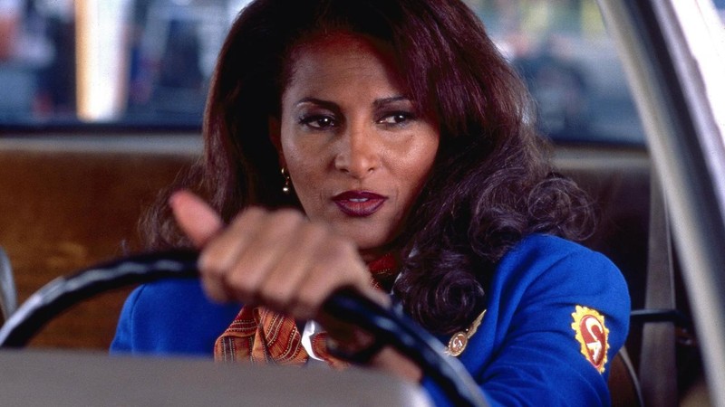 jackie brown red dress Red dress worn by Jackie Brown (Pam Grier) in Jackie Brown
