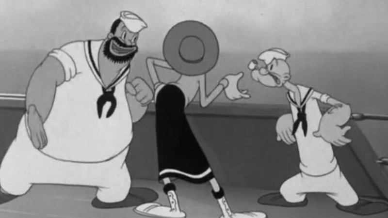 Olive Oyl and Water Don't Mix