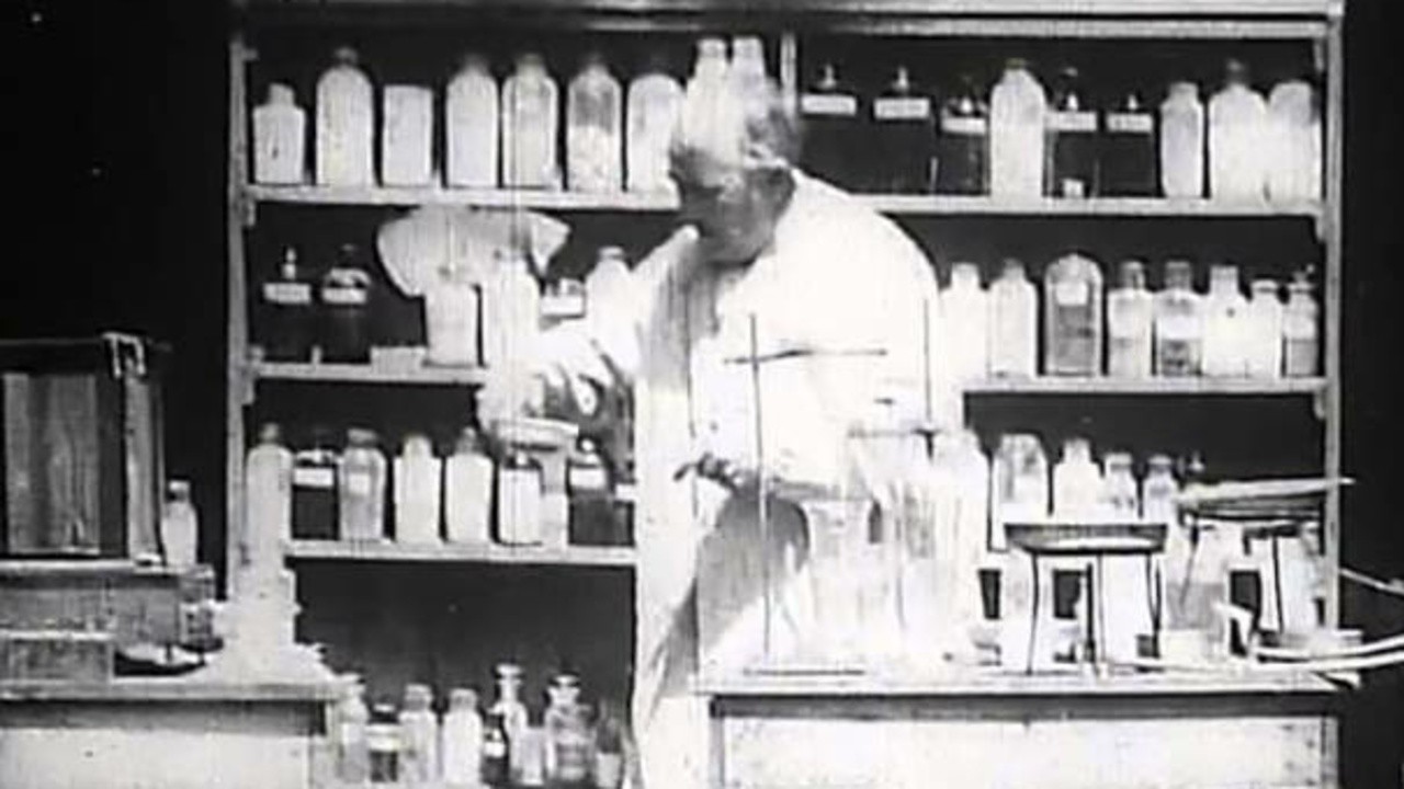 Mr. Edison at Work in His Chemical Laboratory