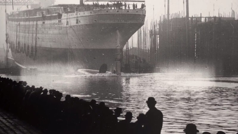 Launch of the 'Oceanic', the Largest Vessel Ever Floated