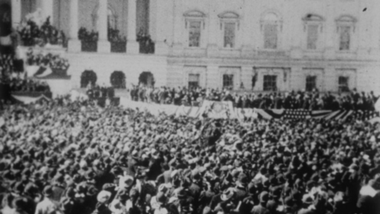 Washington, President McKinley Addressing his Message to the People