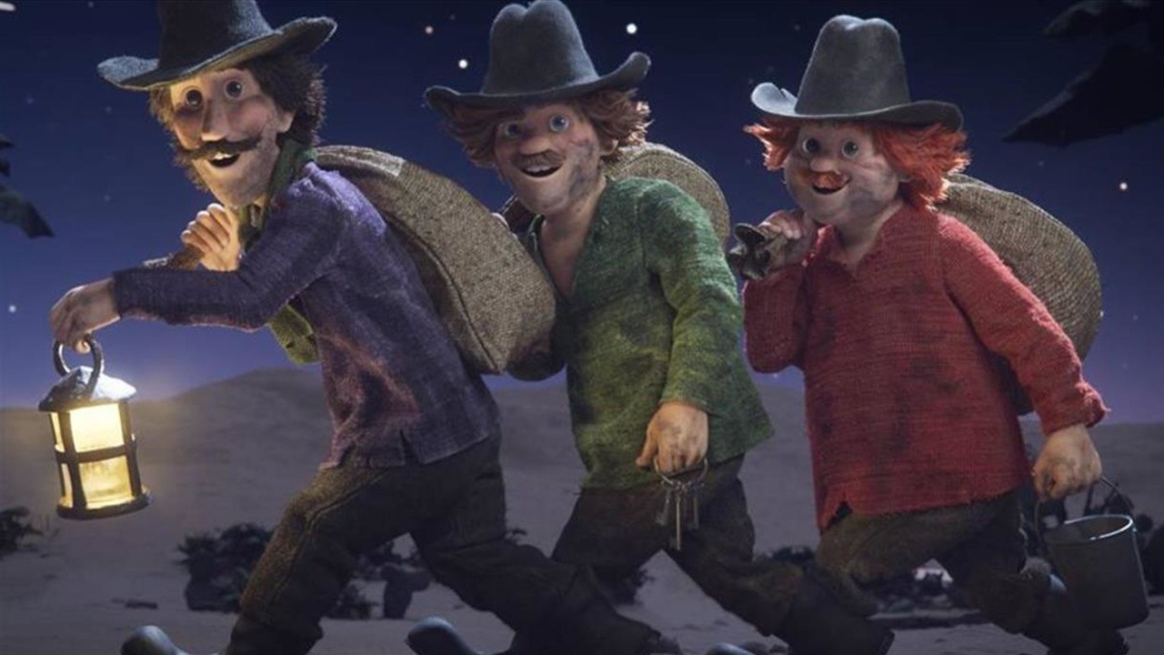 Three Robbers and a Lion