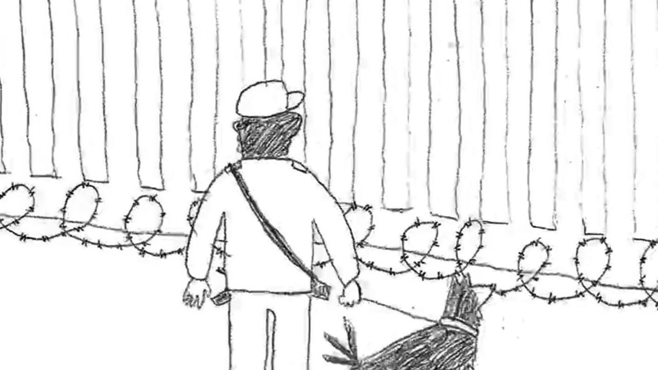 A Border Guard and His Dog