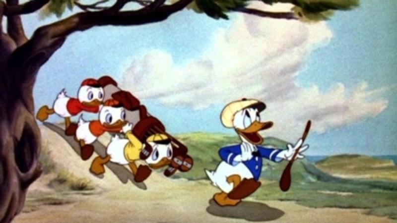 Donald joue au golf