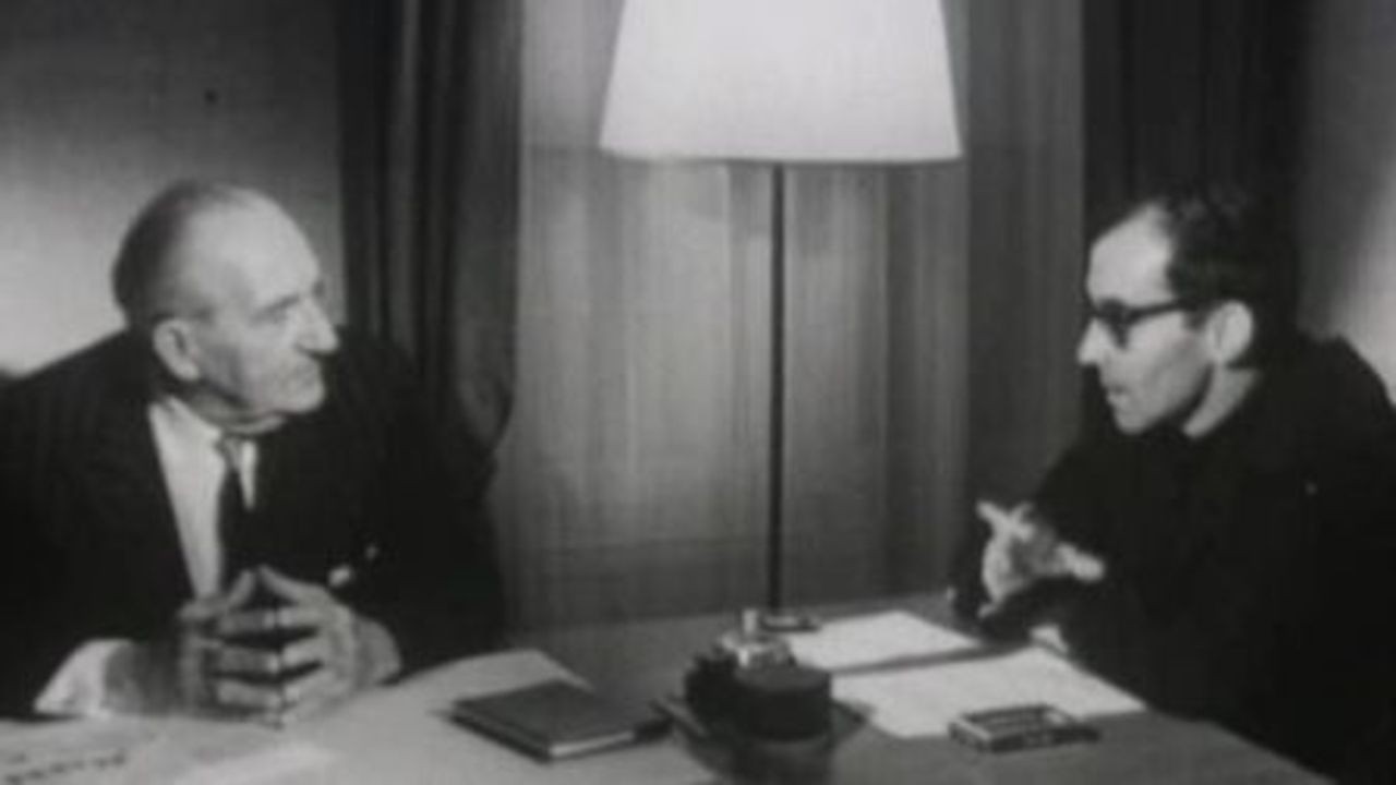 Image du film Le Dinosaure et le bébé : Lang/Godard