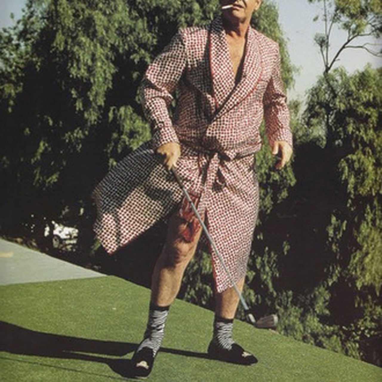 Image of the day. Jack Nicholson Complete with Robe Slippers