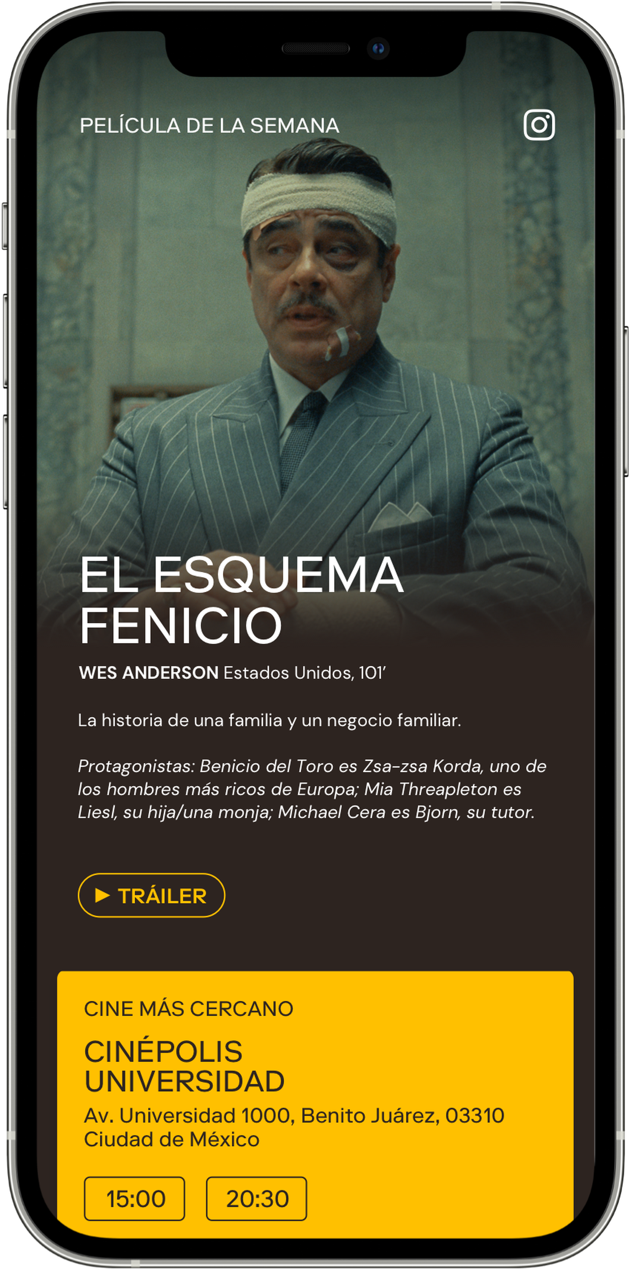 Captura de pantalla de la aplicación Mubi Go