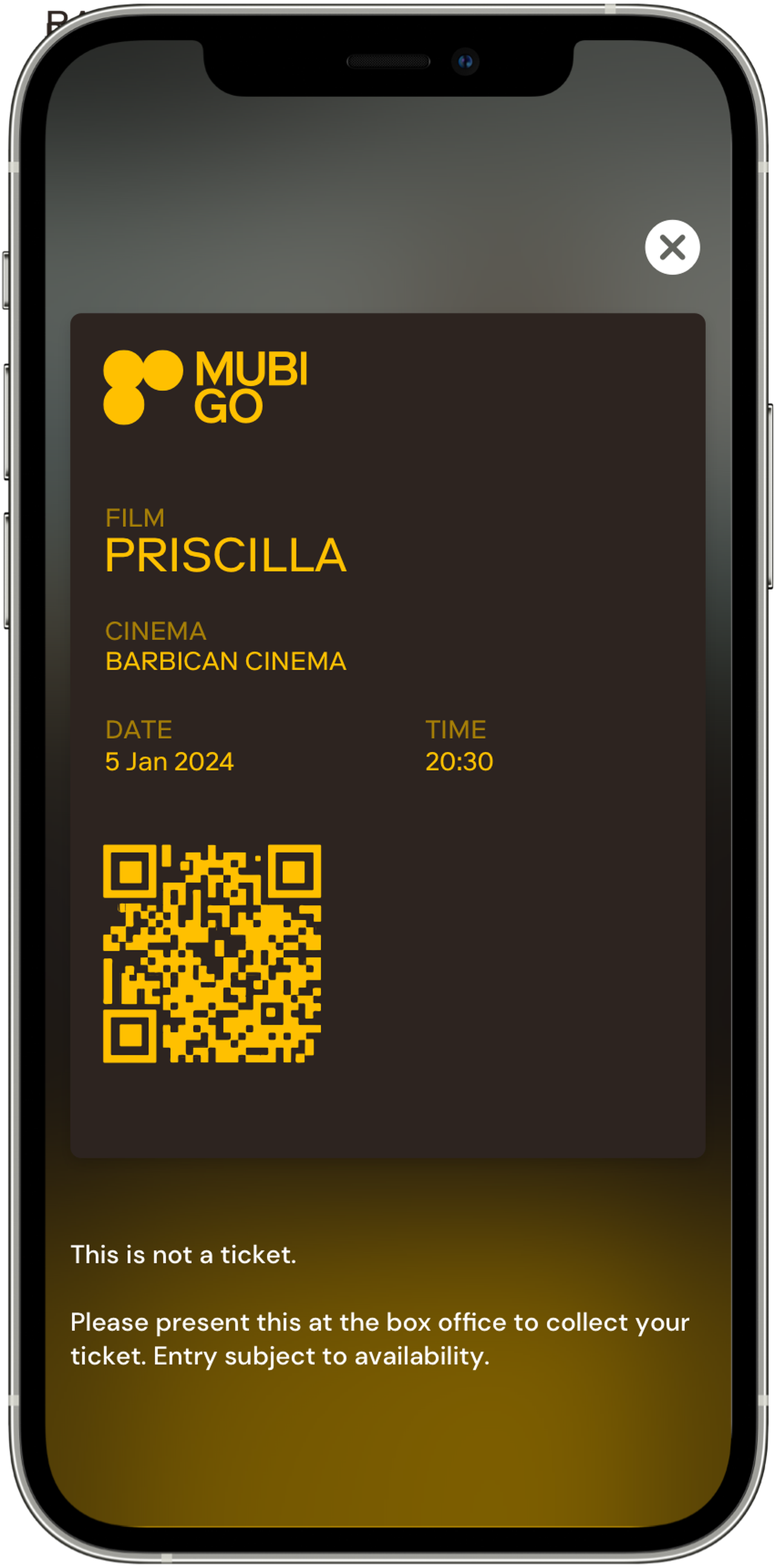 Mubi Go app screenshot